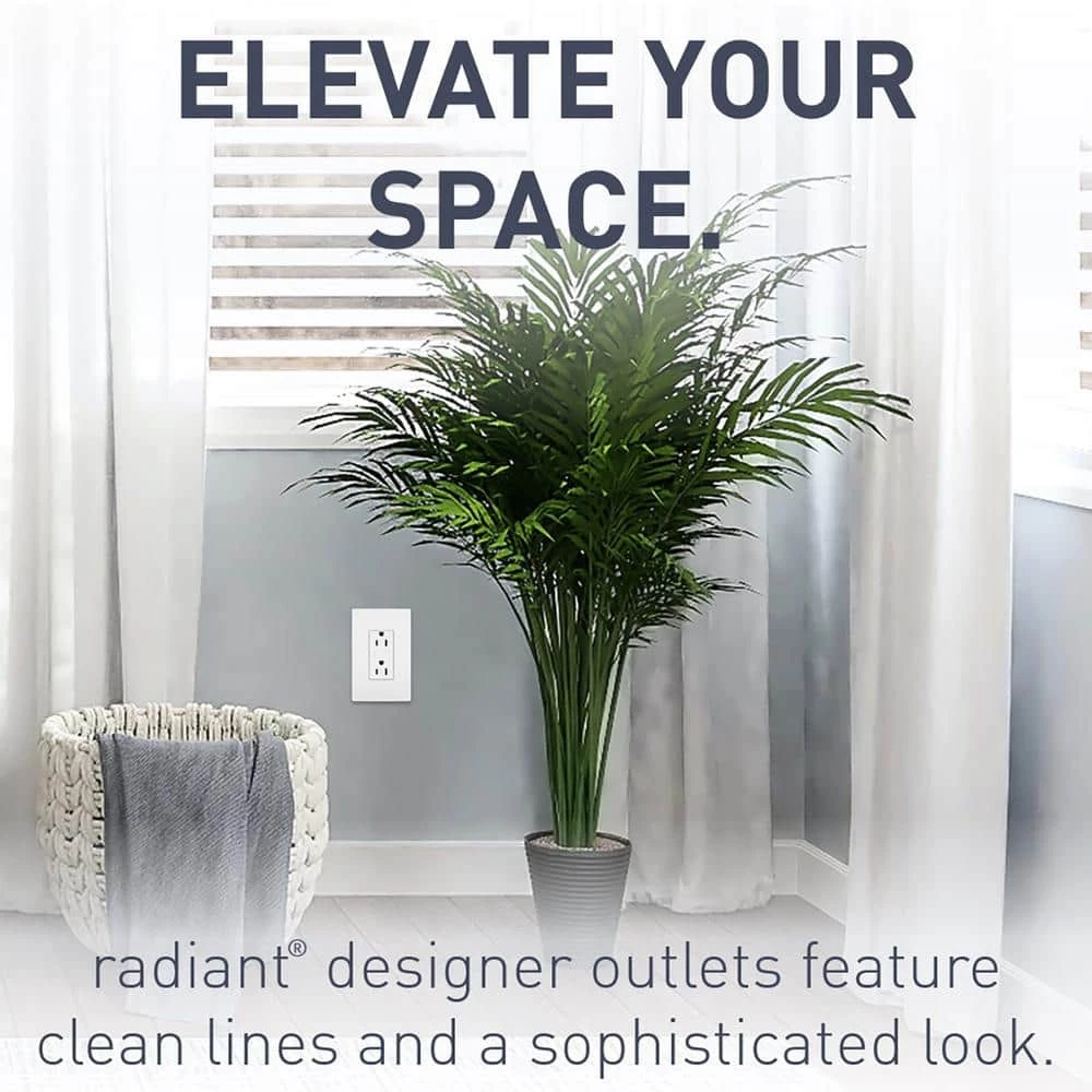 Radiant 15 Amp 125-Volt Tamper Resistant Decorator Duplex Outlet, White by Legrand 9 Radiant 15 Amp 125-Volt Tamper Resistant Decorator Duplex Outlet, White by Legrand - Image 7