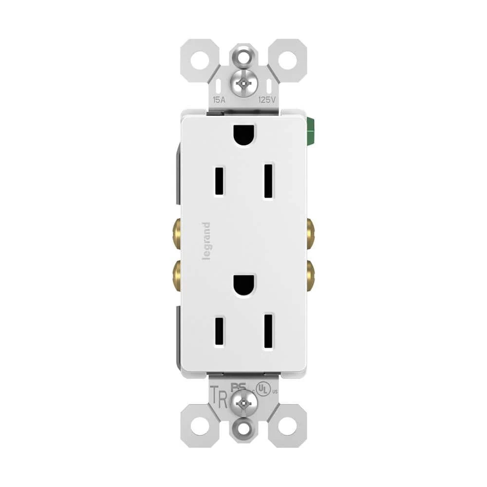 Radiant 15 Amp 125-Volt Tamper Resistant Decorator Duplex Outlet, White by Legrand 3 Radiant 15 Amp 125-Volt Tamper Resistant Decorator Duplex Outlet, White by Legrand