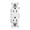 Radiant 15 Amp 125-Volt Tamper Resistant Weather Resistant Outdoor Decorator Duplex Outlet, White by Legrand -Legrand Sales white legrand electrical outlets receptacles 885trwrwcc8 64 1000