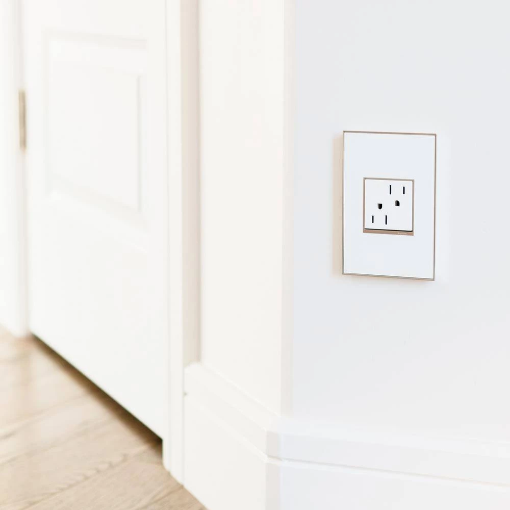 Adorne 15 Amp 125-Volt Tamper Resistant Duplex Outlet, White by Legrand 4 Adorne 15 Amp 125-Volt Tamper Resistant Duplex Outlet, White by Legrand - Image 3