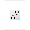 Adorne 15 Amp 125-Volt Tamper Resistant Duplex Outlet, White by Legrand -Legrand Sales white legrand electrical outlets receptacles artr152w4 64 1000