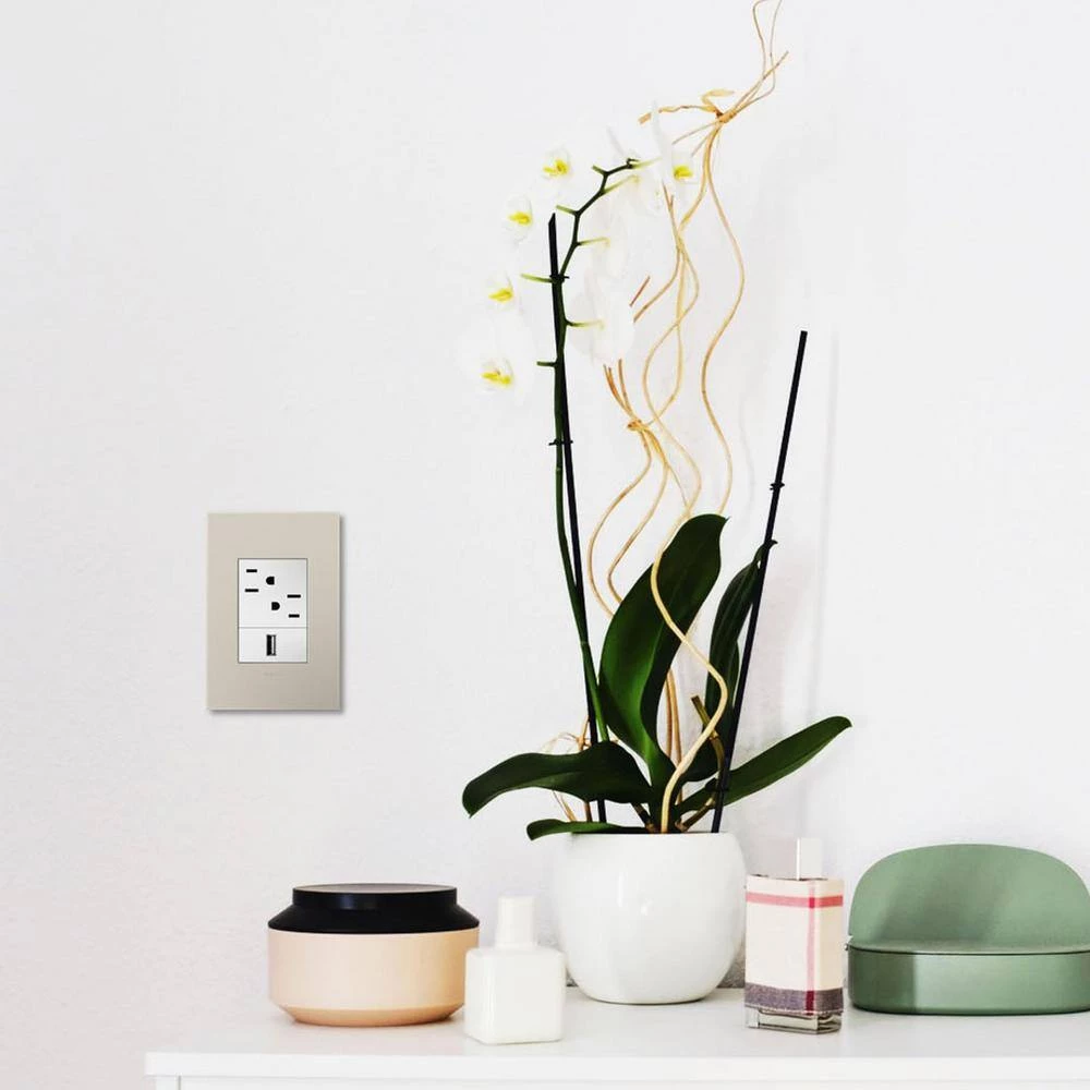 Adorne 15 Amp 125-Volt Tamper Resistant Duplex Outlet, White by Legrand 3 Adorne 15 Amp 125-Volt Tamper Resistant Duplex Outlet, White by Legrand - Image 2