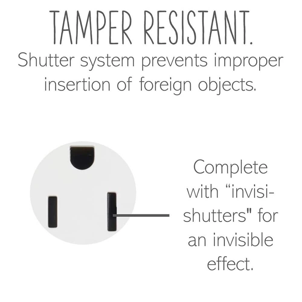 Adorne 15 Amp 125-Volt Tamper Resistant Duplex Outlet with Wall Plate, White by Legrand 8 Adorne 15 Amp 125-Volt Tamper Resistant Duplex Outlet with Wall Plate, White by Legrand - Image 6