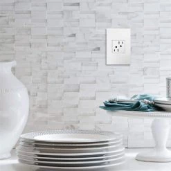 Adorne 15 Amp 125-Volt Tamper Resistant Duplex Outlet with Wall Plate, White by Legrand 12 Adorne 15 Amp 125-Volt Tamper Resistant Duplex Outlet with Wall Plate, White by Legrand -Legrand Sales white legrand electrical outlets receptacles artr152w4wp c3 1000