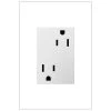 Adorne 15 Amp 125-Volt Safety Zone Tamper Resistant Plus-Size Duplex Outlet, White by Legrand -Legrand Sales white legrand electrical outlets receptacles artr153w4 64 1000