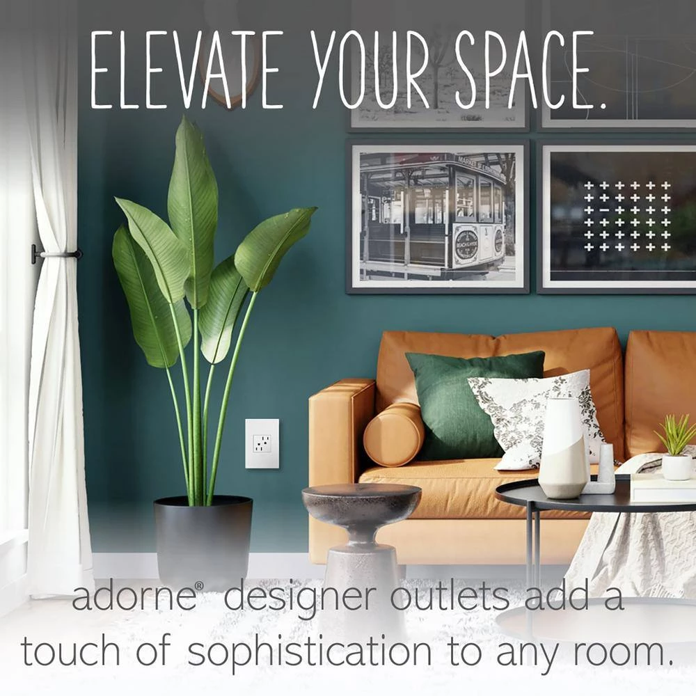 Adorne 20 Amp 125-Volt Tamper Resistant Duplex Outlet, White by Legrand 9 Adorne 20 Amp 125-Volt Tamper Resistant Duplex Outlet, White by Legrand - Image 7