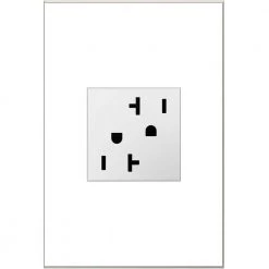 Adorne 20 Amp 125-Volt Tamper Resistant Duplex Outlet, White by Legrand