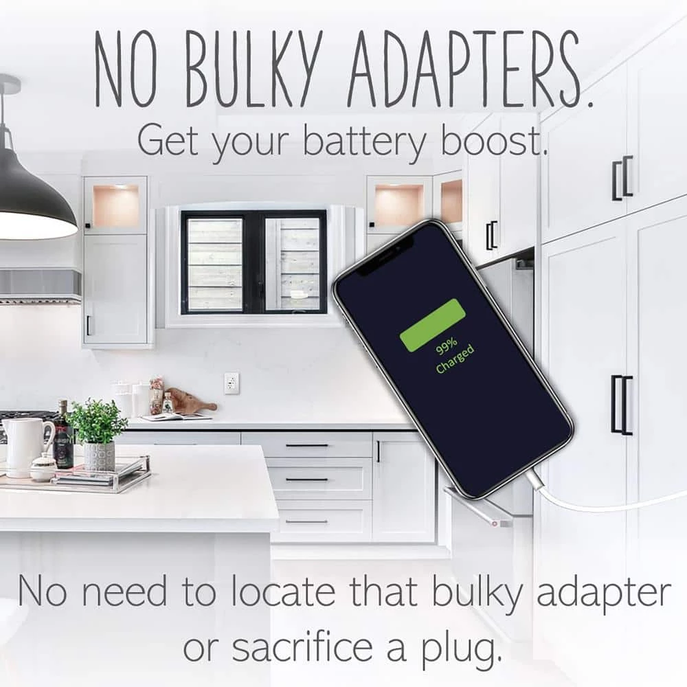 Adorne 15 Amp 120-Volt Duplex Outlet with 6.0 Amp Type A/C USB, White by Legrand 7 Adorne 15 Amp 120-Volt Duplex Outlet with 6.0 Amp Type A/C USB, White by Legrand - Image 5