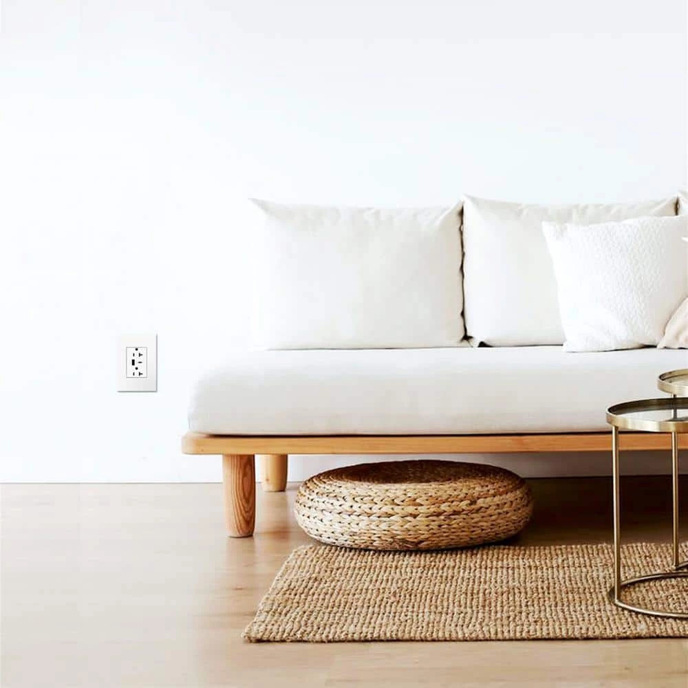 Adorne 20 Amp 120-Volt Duplex Outlet with 6.0 Amp Type A/C USB, White by Legrand 4 Adorne 20 Amp 120-Volt Duplex Outlet with 6.0 Amp Type A/C USB, White by Legrand - Image 2