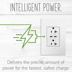 Adorne 20 Amp Tamper-Resistant Duplex Outlet with Ultra-Fast 6A PLUS 30W Power Delivery USB Type-C/C, White by Legrand -Legrand Sales white legrand electrical outlets receptacles artrusb20pd30w4 4f 1000