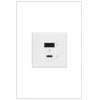 Adorne 6.0 Amp Ultra-Fast USB Type A/C Duplex Outlet, White by Legrand