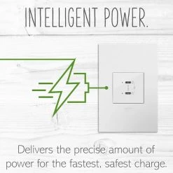 Adorne 6.0 Amp 30 Watt Ultra-Fast Plus Power Delivery USB Type-C/C, White by Legrand 14 Adorne 6.0 Amp 30 Watt Ultra-Fast Plus Power Delivery USB Type-C/C, White by Legrand -Legrand Sales white legrand electrical outlets receptacles arusb30pdw4 1f 1000