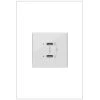 Adorne 6.0 Amp 30 Watt Ultra-Fast Plus Power Delivery USB Type-C/C, White by Legrand -Legrand Sales white legrand electrical outlets receptacles arusb30pdw4 64 1000