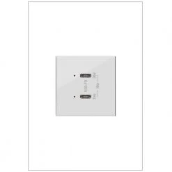 Adorne 6.0 Amp 30 Watt Ultra-Fast Plus Power Delivery USB Type-C/C, White by Legrand