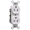 Pass and Seymour 15 Amp 125-Volt Commercial Grade Backwire Duplex Outlet, White by Legrand -Legrand Sales white legrand electrical outlets receptacles crb5262wcc12 64 1000