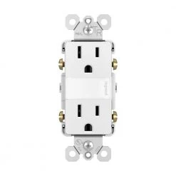 Radiant 15 Amp 125-Volt Tamper Resistant Night Light Decorator Duplex Outlet, White by Legrand