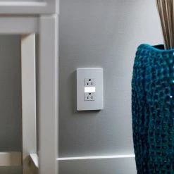 Radiant 15 Amp 125-Volt Tamper Resistant Night Light Decorator Duplex Outlet, White by Legrand -Legrand Sales white legrand electrical outlets receptacles ntl885trwcc6 66 1000