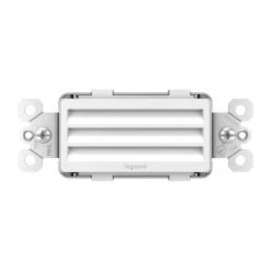 Radiant 125-Volt Horizontal Step Night Light Decorator Duplex Outlet, White by Legrand