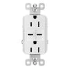 Radiant 15 Amp 125-Volt Decorator Duplex Outlet with 6.0 Amp Type C/C USB, White by Legrand -Legrand Sales white legrand electrical outlets receptacles r26usbcc6wccv6 64 1000