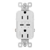 Radiant 15 Amp 125-Volt Tamper-Resistant Duplex Outlet with Ultra-Fast 6A PLUS 30W Power Delivery USB C/C, White by Legrand -Legrand Sales white legrand electrical outlets receptacles r26usbpdwcc6 64 1000