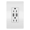 Radiant 15 Amp 125-Volt Duplex Outlet with 3.1 Amp USB with Wall Plate, White by Legrand 2 Radiant 15 Amp 125-Volt Duplex Outlet with 3.1 Amp USB with Wall Plate, White by Legrand -Legrand Sales white legrand electrical outlets receptacles tm826usbwpwccv4 64 1000