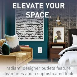 Radiant 20-Amp 125-Volt Tamper Resistant Decorator Duplex Spec Grade Heavy Duty Outlet, White by Legrand 14 Radiant 20-Amp 125-Volt Tamper Resistant Decorator Duplex Spec Grade Heavy Duty Outlet, White by Legrand -Legrand Sales white legrand electrical outlets receptacles tr26352rw 1f 1000