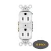 Pass and Seymour 15 Amp 125-Volt Tamper Resistant Commercial Grade Backwire Duplex Outlet, White (10-Pack) by Legrand -Legrand Sales white legrand electrical outlets receptacles tr5262wcp6 64 1000