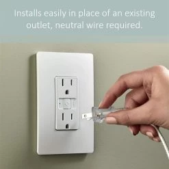Radiant Smart 15 Amp 125-Volt Tamper Resistant Wi-Fi Decorator Duplex Smart Outlet, White by Legrand -Legrand Sales white legrand electrical outlets receptacles wwrr15whccv2 44 1000