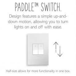 Adorne Paddle 15 Amp 277-Volt Single Pole/3-Way Half Size Rocker Light Switch, White by Legrand -Legrand Sales white legrand light switches aspd1531w277 4f 1000