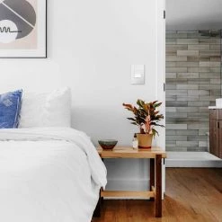 Adorne Paddle 15 Amp Single Pole/3-Way Decorator Switch with Wall Plate, White by Legrand -Legrand Sales white legrand light switches aspd1532w4wp c3 1000