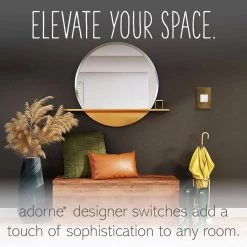 Adorne sofTap 15 Amp Single-Pole/3-Way Switch, White by Legrand -Legrand Sales white legrand light switches astp1532w4 1f 1000