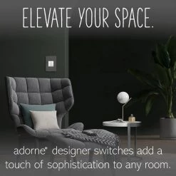 Adorne Whisper 15 Amp Single-Pole/3-Way Switch, White by Legrand 20 Adorne Whisper 15 Amp Single-Pole/3-Way Switch, White by Legrand -Legrand Sales white legrand light switches aswr1532w4 1f 1000