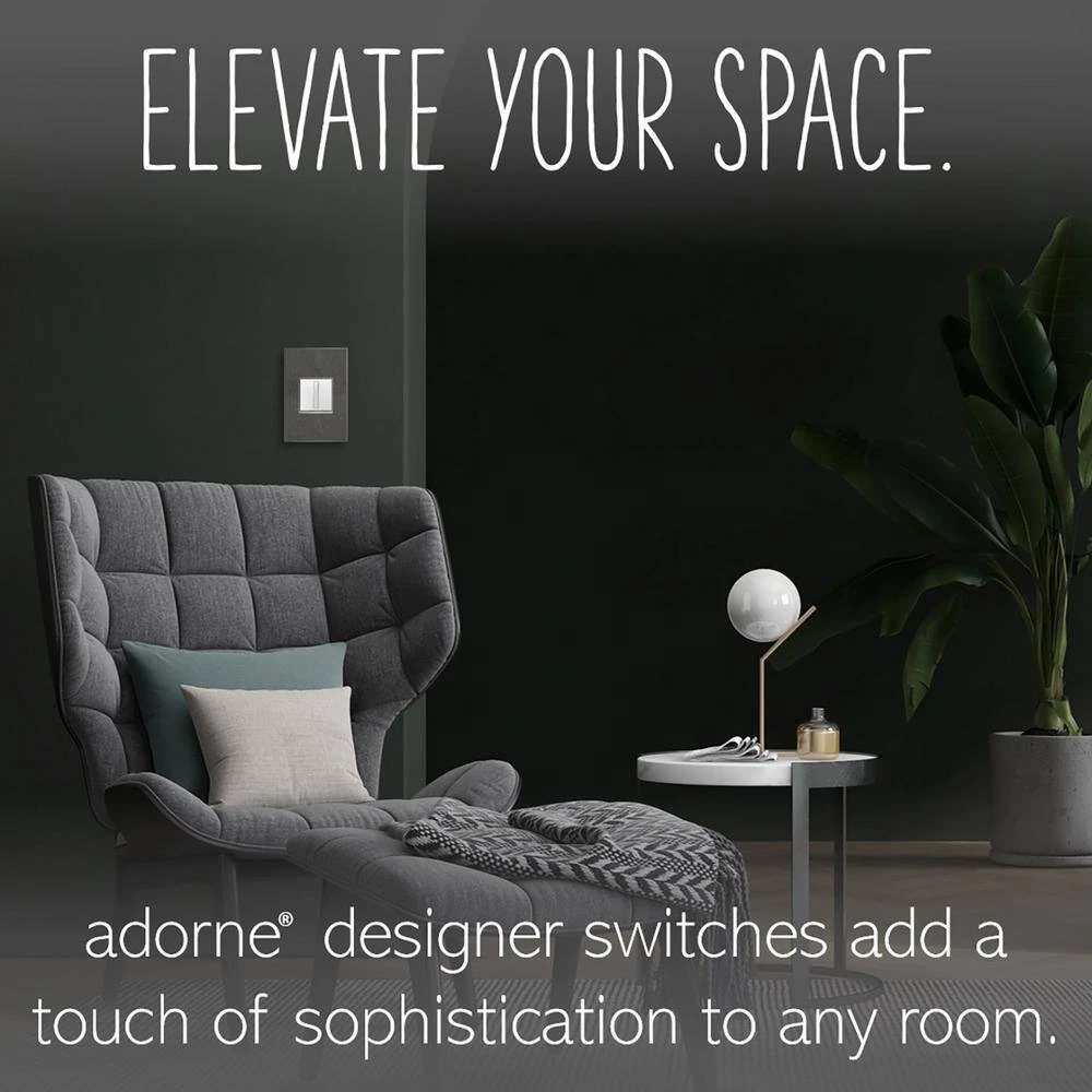 Adorne Whisper 15 Amp Single-Pole/3-Way Switch, White by Legrand 10 Adorne Whisper 15 Amp Single-Pole/3-Way Switch, White by Legrand - Image 8