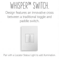 Adorne Whisper 15 Amp Single-Pole/3-Way Switch, White by Legrand 19 Adorne Whisper 15 Amp Single-Pole/3-Way Switch, White by Legrand -Legrand Sales white legrand light switches aswr1532w4 4f 1000