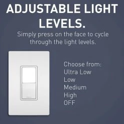 Radiant 15 Amp 120-Volt Single-Pole/3-Way Rocker Light Switch with Night Light, White by Legrand 15 Radiant 15 Amp 120-Volt Single-Pole/3-Way Rocker Light Switch with Night Light, White by Legrand -Legrand Sales white legrand light switches ntl873wcc6 4f 1000