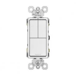 Radiant 15 Amp 120-Volt 3-Switch 3-Way Plus 2 Single-Pole Combination Decorator Rocker Light Switch, White by Legrand