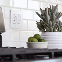 Radiant 15 Amp 120-Volt 2-Switch Single-Pole plus Single-Pole Combination Decorator Rocker Light Switch, White by Legrand -Legrand Sales white legrand light switches rcd11wcc6 e1 1000