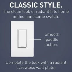 Radiant 15 Amp 120-Volt 3-Way Decorator/Rocker Light Switch, White (5-Pack) by Legrand -Legrand Sales white legrand light switches tm873wcp4 1f 1000