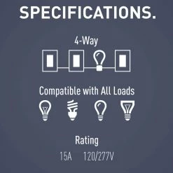 Radiant 15 Amp 120-Volt 4-Way Decorator/Rocker Light Switch, White by Legrand -Legrand Sales white legrand light switches tm874wcc6 fa 1000