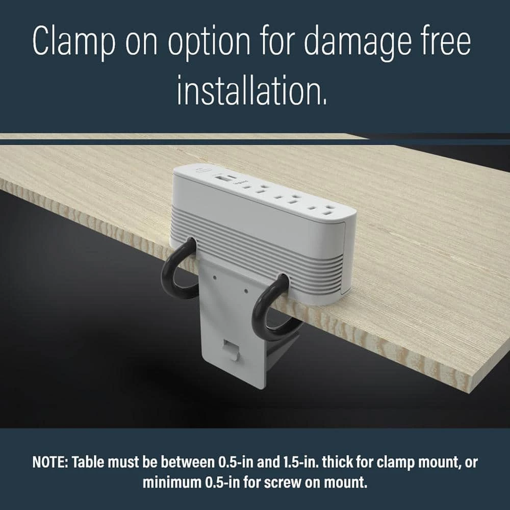 Wiremold ModPower 10 ft. Cord White 3-Outlet Primary Unit Surface Mount Power Strip with USB A/C by Legrand 9 Wiremold ModPower 10 ft. Cord White 3-Outlet Primary Unit Surface Mount Power Strip with USB A/C by Legrand - Image 7