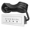 6 ft. Cord 15 Amp 4-Outlet Radiant Furniture Power Strip, White by Legrand -Legrand Sales white legrand power strips rd4rwh 64 1000