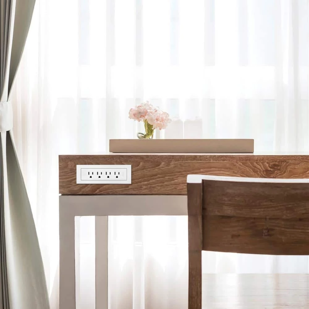 6 ft. Cord 15 Amp 4-Outlet Radiant Furniture Power Strip, White by Legrand 6 6 ft. Cord 15 Amp 4-Outlet Radiant Furniture Power Strip, White by Legrand - Image 4