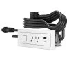 10 ft. Cord 15 Amp 2-Outlet, Switch and 2 Type A/C USB Radiant Furniture Power Strip in White by Legrand -Legrand Sales white legrand power strips rdszcwh10 64 1000