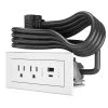 6 ft. Cord 15 Amp 2-Outlet and 2 Type A/C USB Radiant Furniture Power Strip in White by Legrand -Legrand Sales white legrand power strips rdzcwh 64 1000