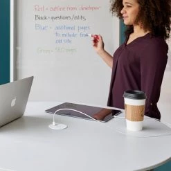 10 ft. Cord 15 Amp 1-Outlet and 2 Type A/C USB Round Furniture Power Strip in White by Legrand -Legrand Sales white legrand power strips rfpcruauc wh10 66 1000