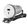 Round Furniture Power Strip with 2 Type A/C USB, White, 6 ft. Cord by Legrand -Legrand Sales white legrand power strips rfpcuauc wh 64 1000