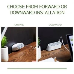 Wiremold 3-Outlet Desktop Power Strip Center Kit with USB A/C, 6 ft. Cord, White by Legrand -Legrand Sales white legrand power strips wspc320cwh 44 1000