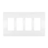 Radiant 4 Gang 4-Decorator Rocker Screwless Wall Plate, White (1-Pack) by Legrand 2 Radiant 4 Gang 4-Decorator Rocker Screwless Wall Plate, White (1-Pack) by Legrand -Legrand Sales white legrand rocker light switch plates rwp264wcc6 64 1000