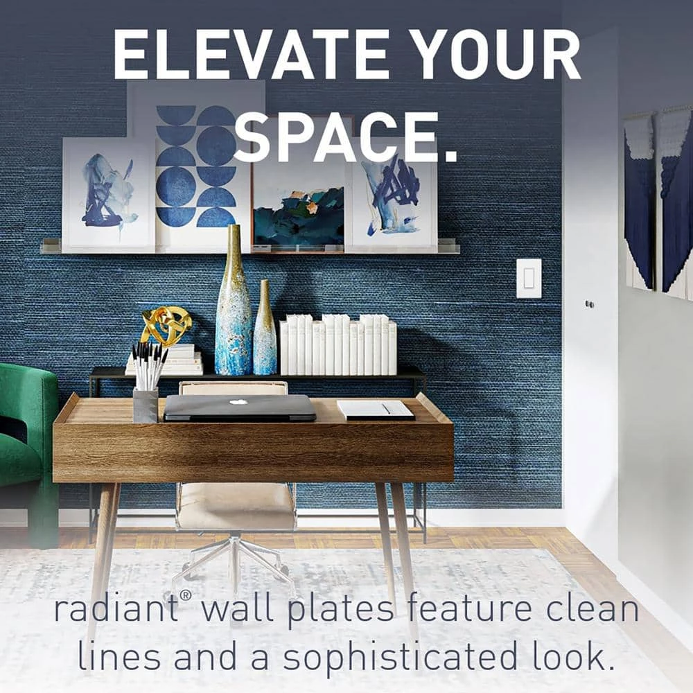 Radiant 5 Gang 5-Decorator Rocker Screwless Wall Plate, White (1-Pack) by Legrand 9 Radiant 5 Gang 5-Decorator Rocker Screwless Wall Plate, White (1-Pack) by Legrand - Image 7