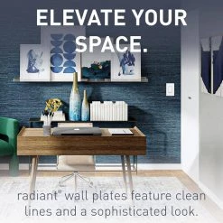 Radiant 1 Gang 1-Decorator Rocker Screwless Wall Plate, White (1-Pack) by Legrand -Legrand Sales white legrand rocker light switch plates rwp26wcc10 44 1000